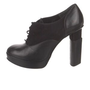 Fendi leather lace up platform shoes